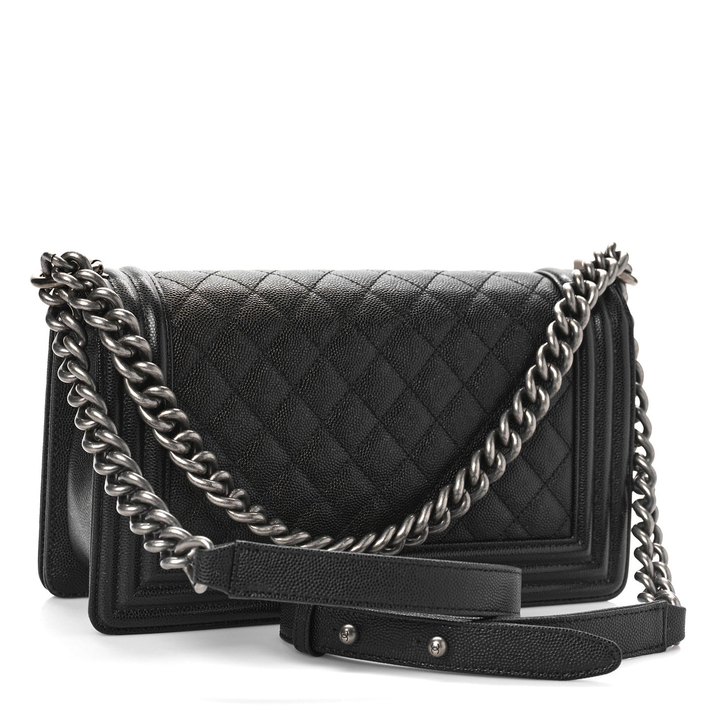 Caviar Quilted Medium Boy Flap Black