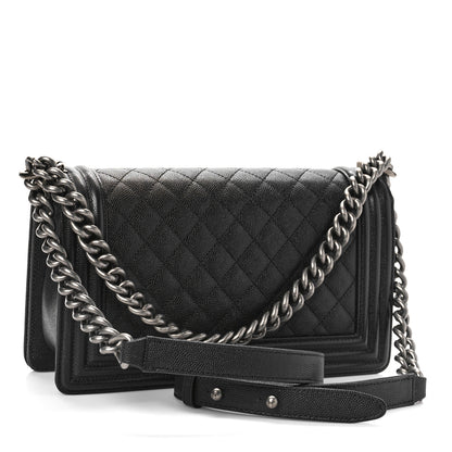 Chanel Caviar Quilted Medium Boy Flap Black 3 of 10