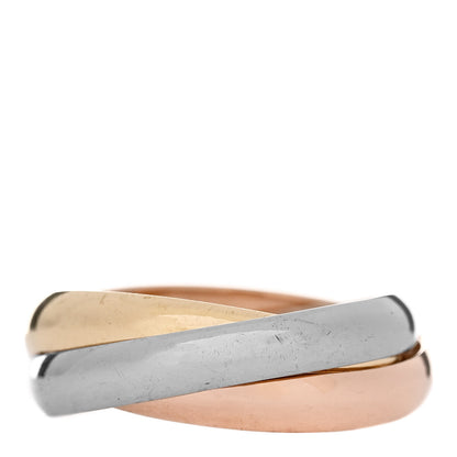 Cartier 18K Pink Yellow White Gold Small Trinity Ring 47 4 3 of 5