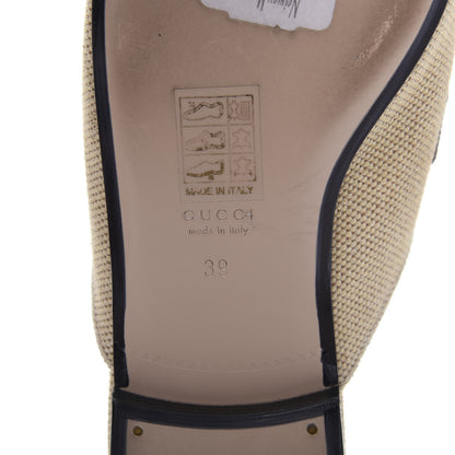Gucci Canvas Vintage Charlotte Princetown Slippers 39 Cuir 7 of 8