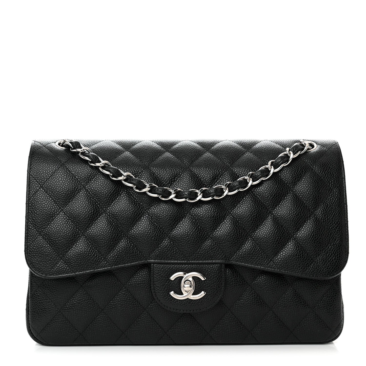 Chanel Caviar Quilted Jumbo Double Flap Black 1 of 10
