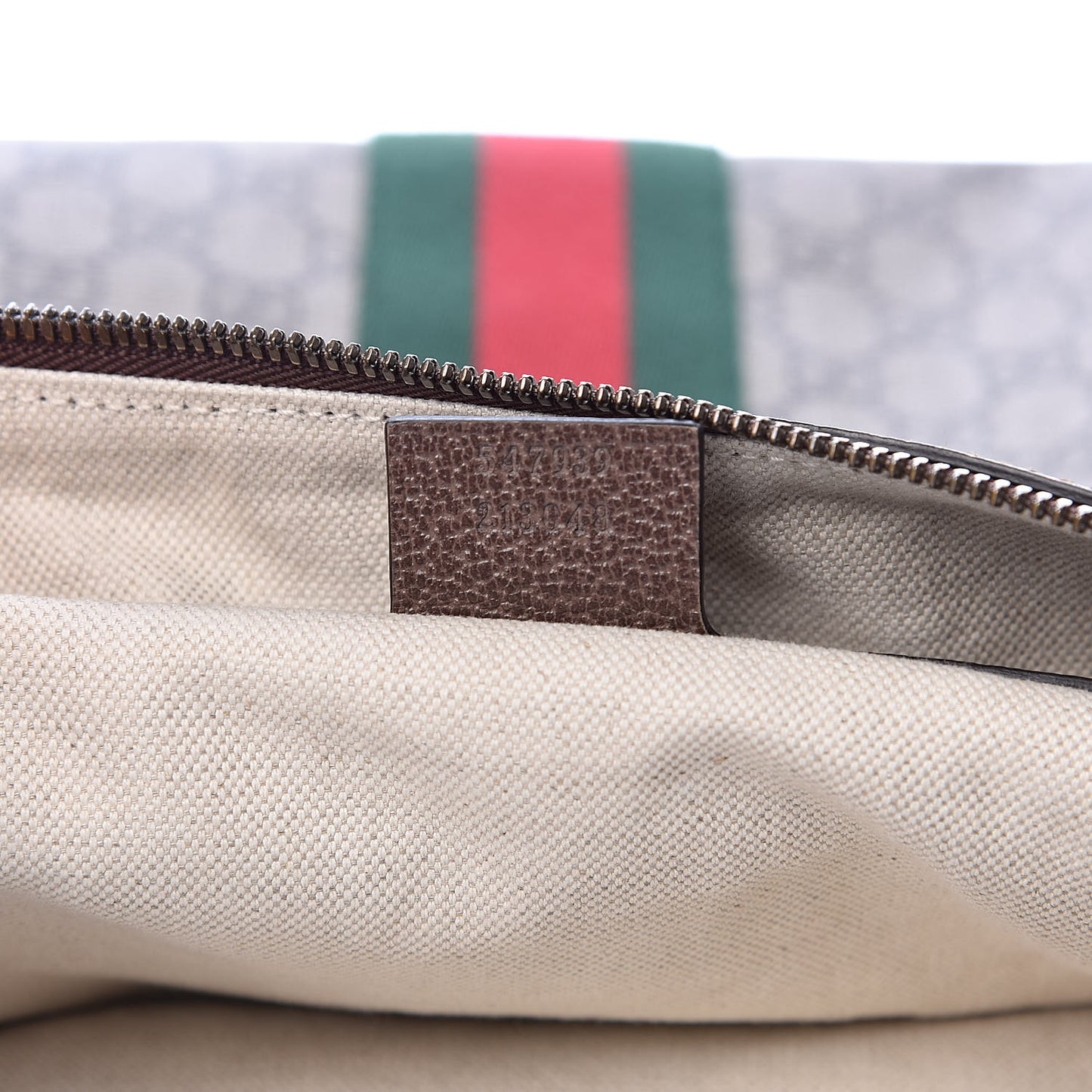 GG Supreme Monogram Web Ophidia Half Moon Hobo Brown