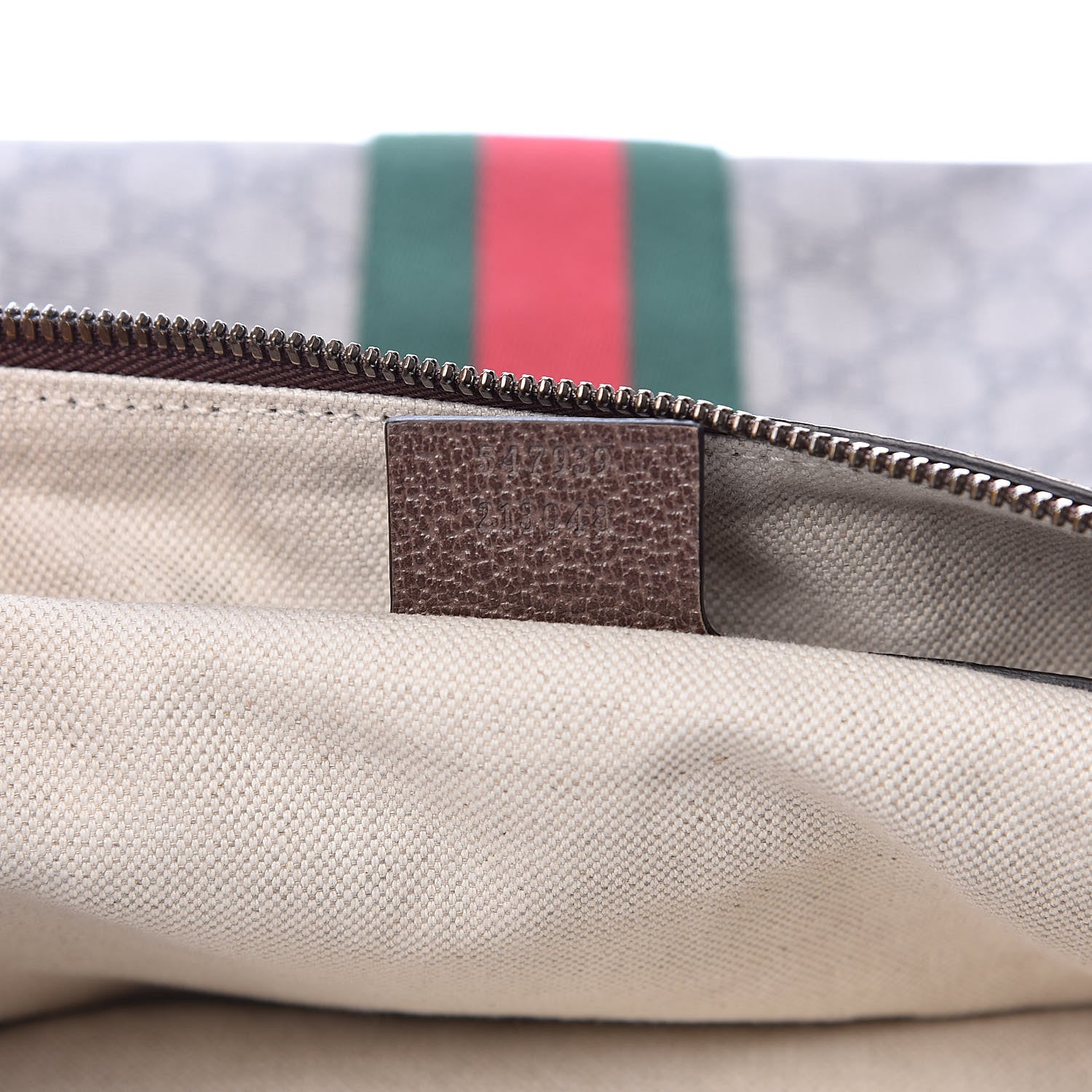 Gucci GG Supreme Monogram Web Ophidia Half Moon Hobo Brown 7 of 10