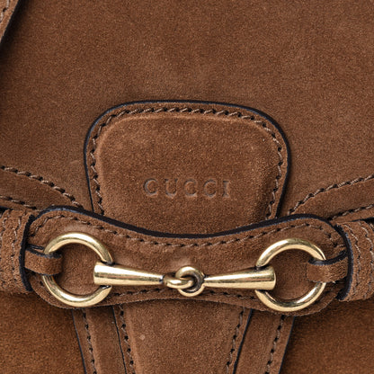 Gucci Suede Medium Lady Web Shoulder Bag New Marron 8 of 10