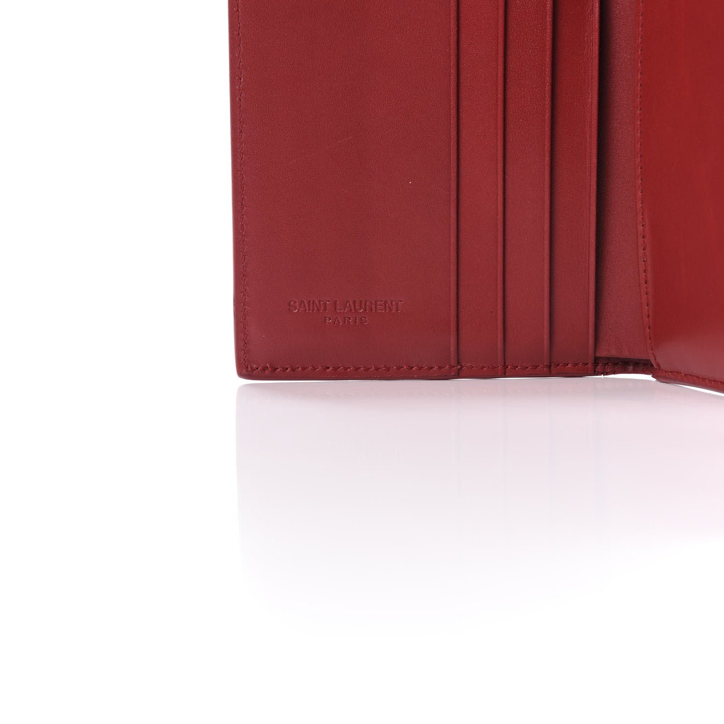 Calfskin Trifold Wallet Red