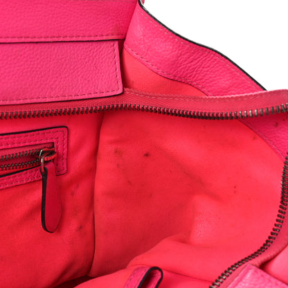 Celine Drummed Calfskin Mini Luggage Fluo Pink 17 of 18