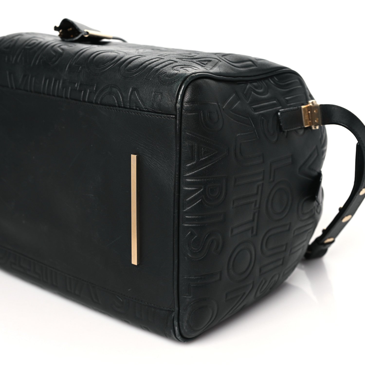 Louis Vuitton Calfskin Embossed Speedy Cube 30 Black 9 of 11