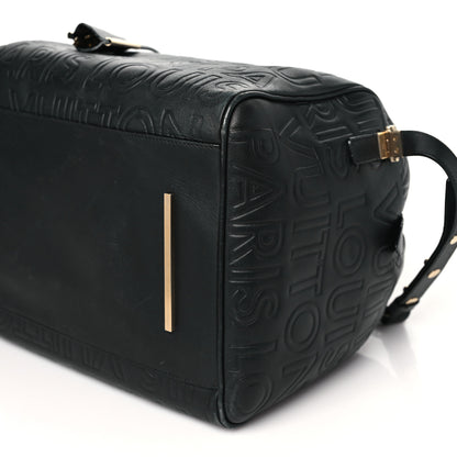 Louis Vuitton Calfskin Embossed Speedy Cube 30 Black 9 of 11