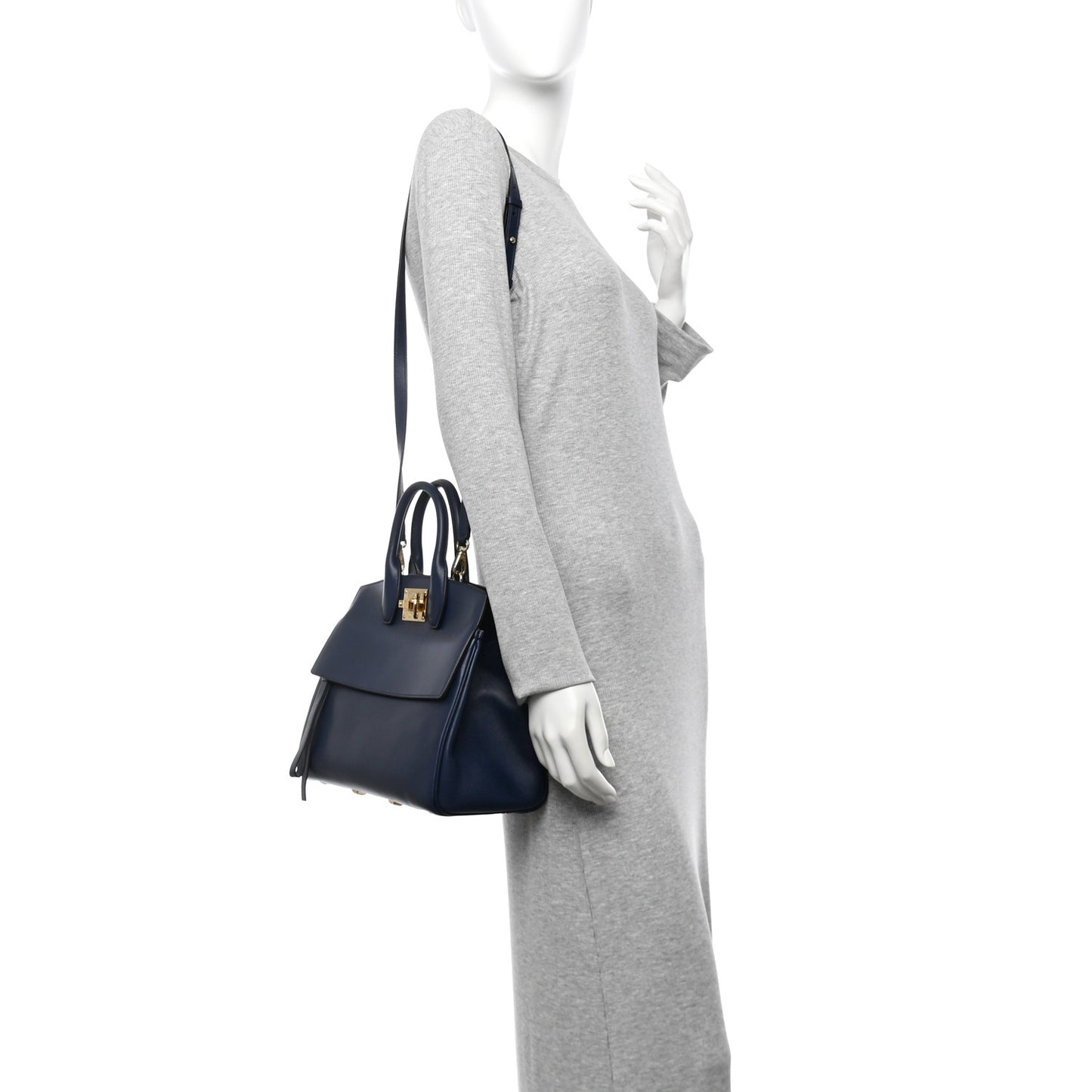 Calfskin Studio Bag Navy