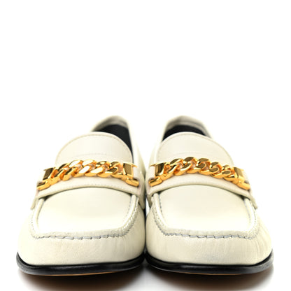 Gucci Calfskin Womens Chain Loafers 39 White 2 of 7