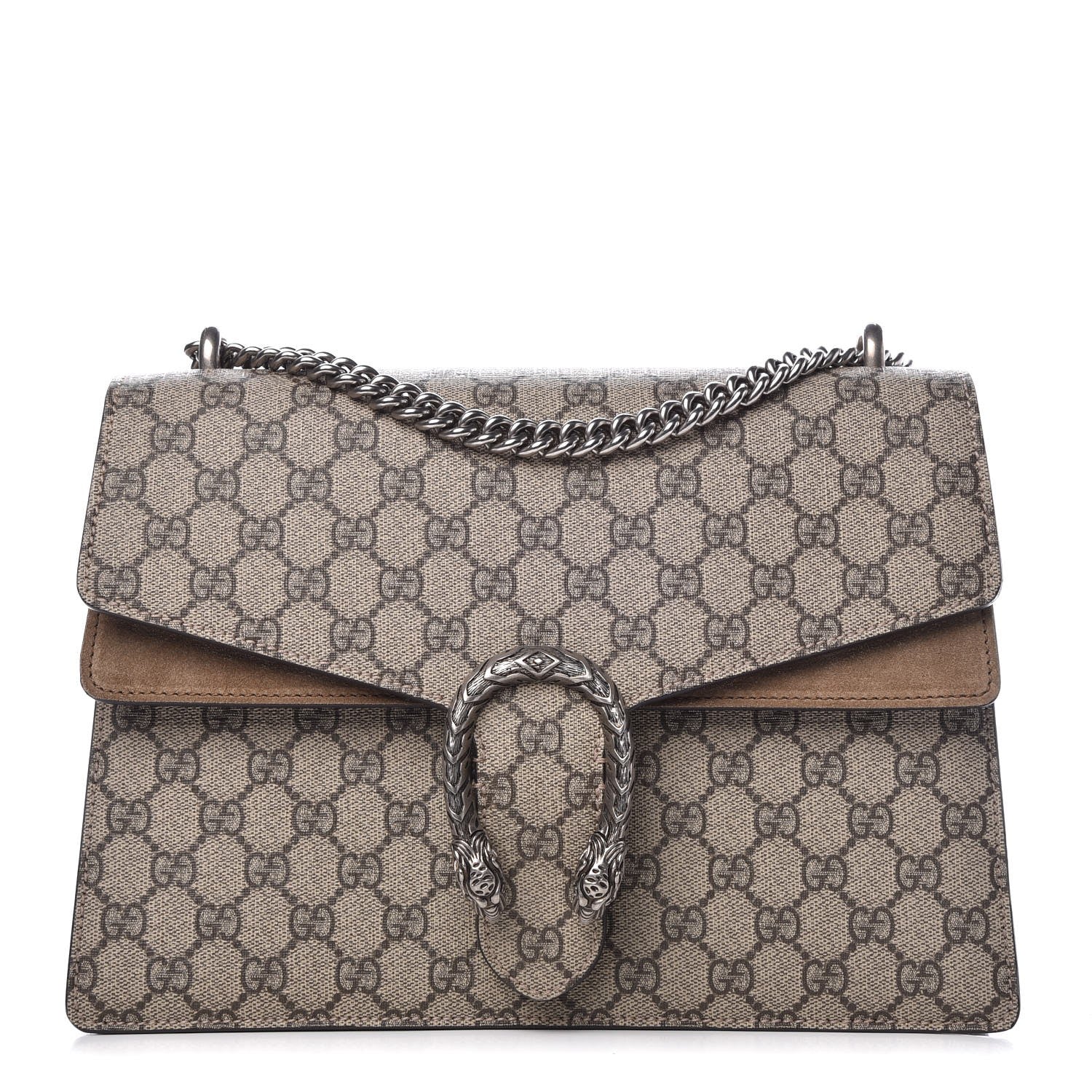 Gucci GG Supreme Monogram Medium Dionysus Shoulder Bag Taupe 1 of 10