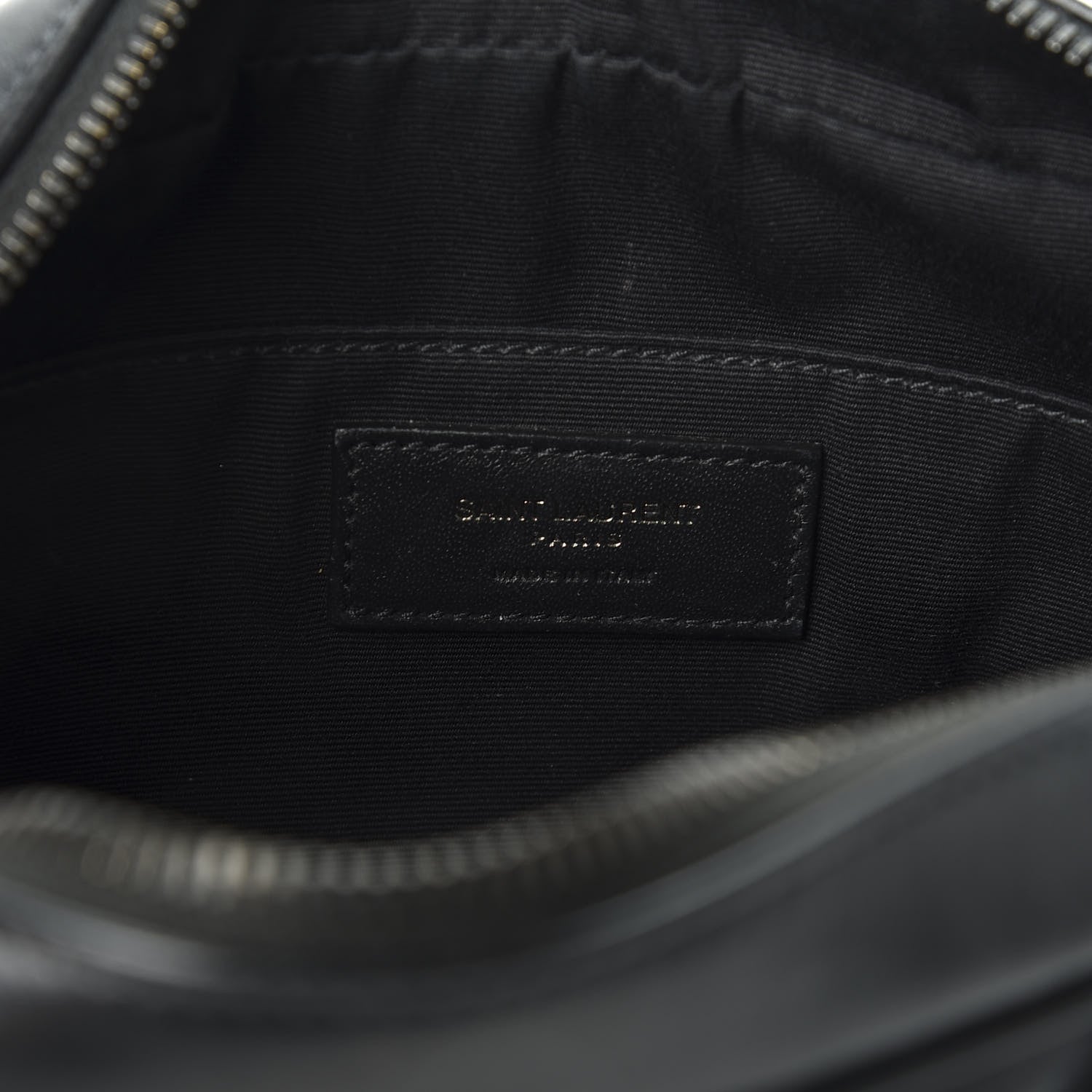 Saint Laurent Calfskin Matelasse Monogram Lou Camera Bag Black 7 of 9