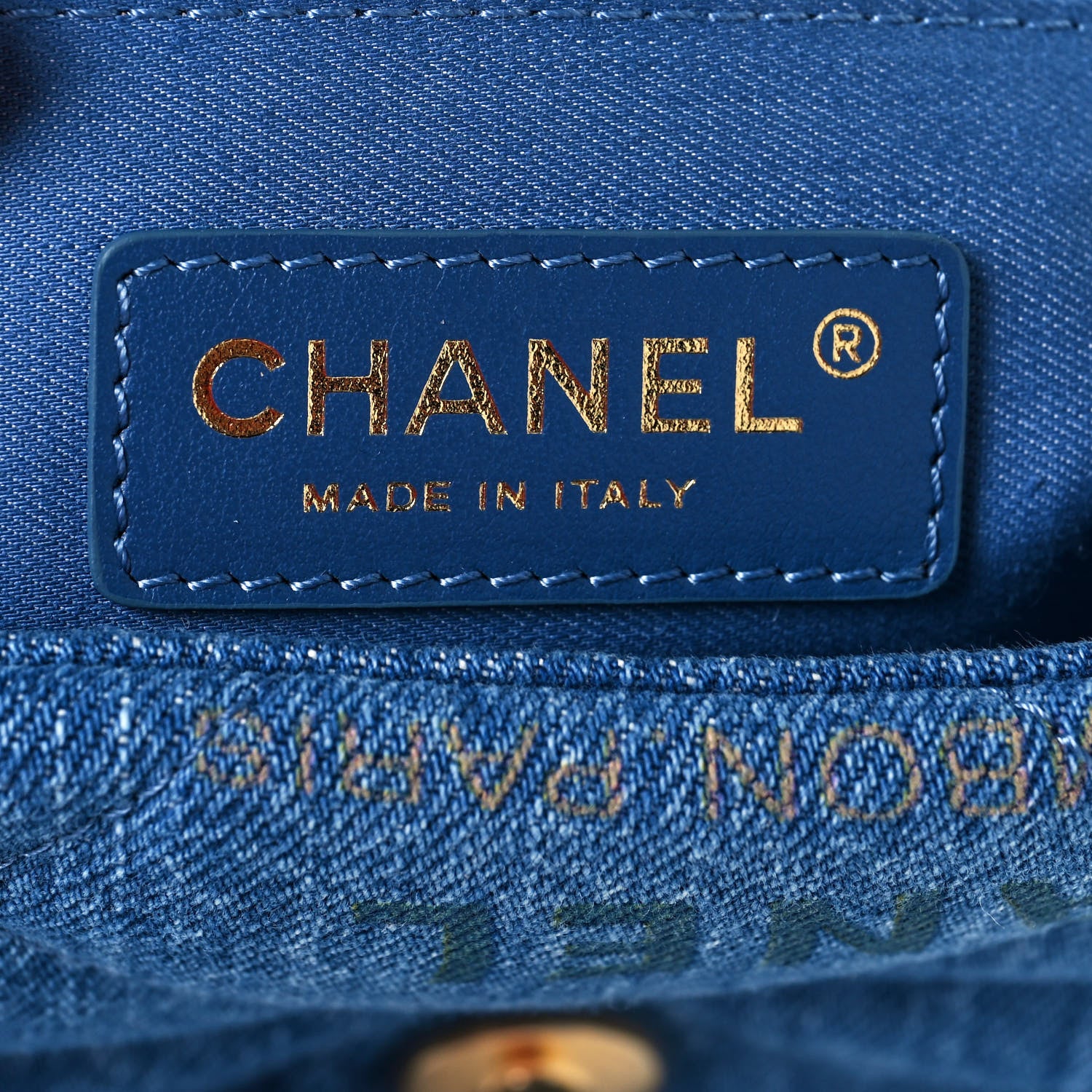 Chanel Denim Quilted Mini Denim Mood Rectangular Flap Blue Multicolor 6 of 13