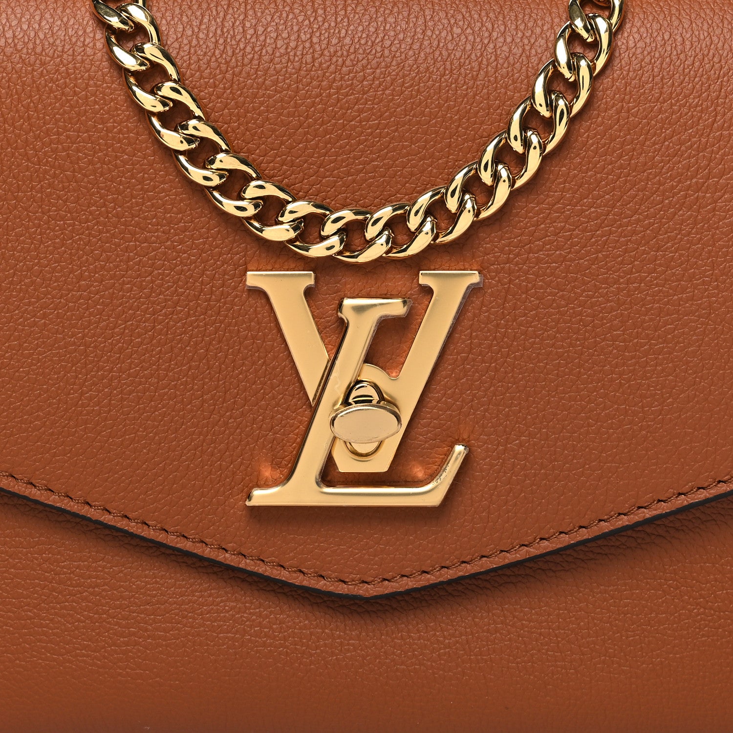 Louis Vuitton Grained Calfskin Lockme Oxford Cognac 8 of 10