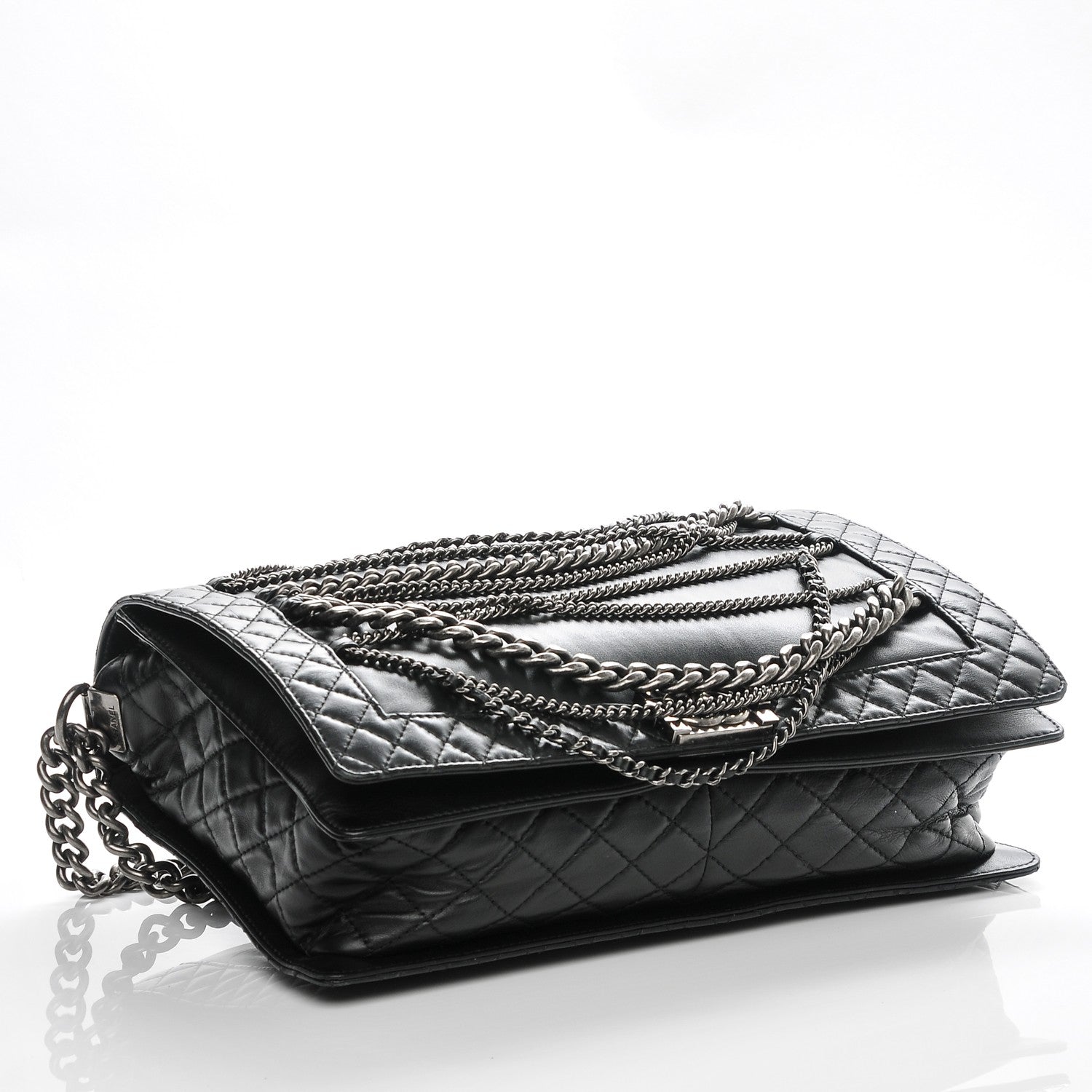 Chanel Calfskin Enchained XL Boy Flap Black 4 of 7