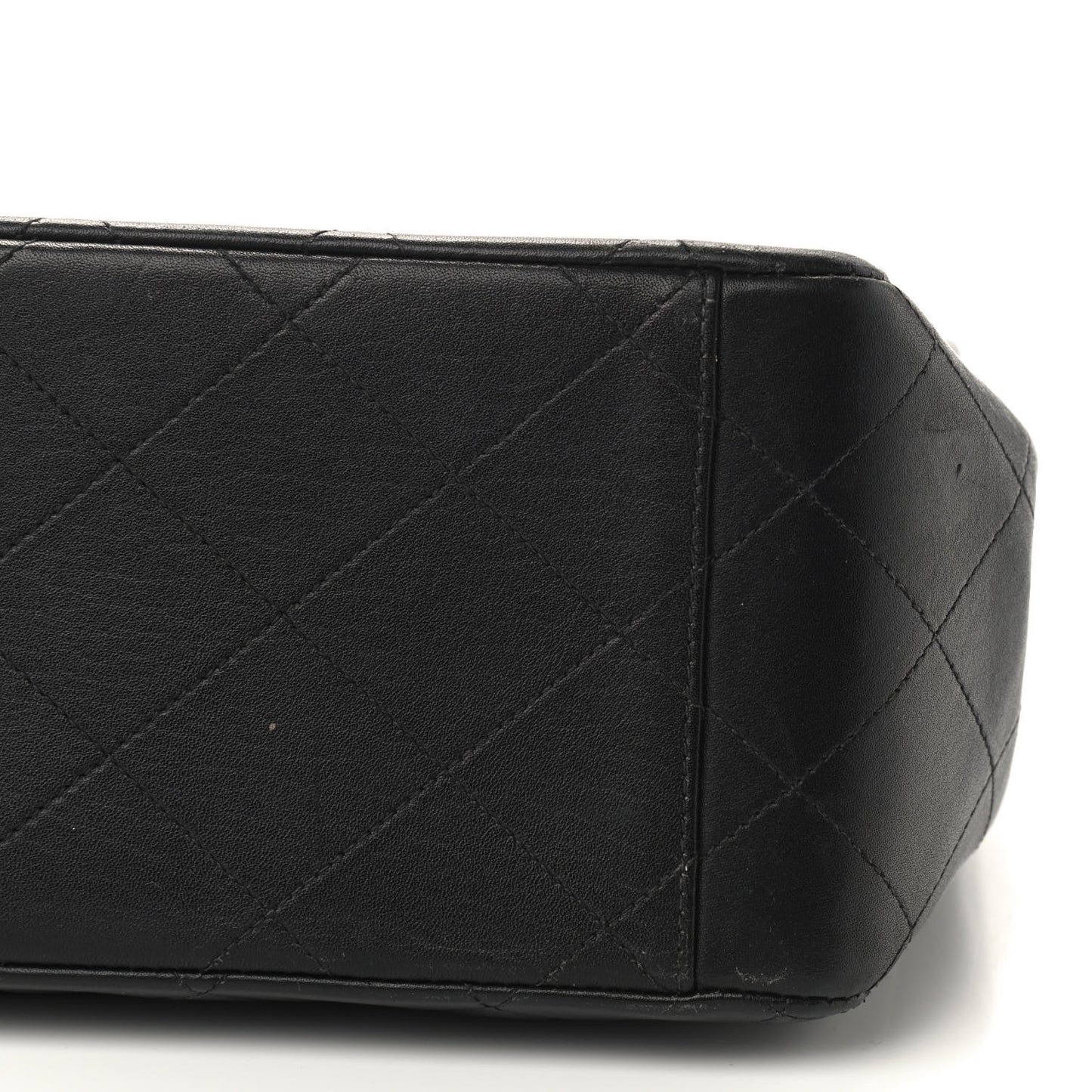 Lambskin Quilted XL Jumbo Single Flap Black