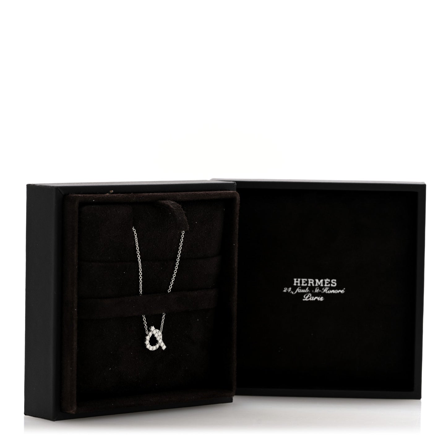 18K White Gold Diamond Finesse Pendant Necklace