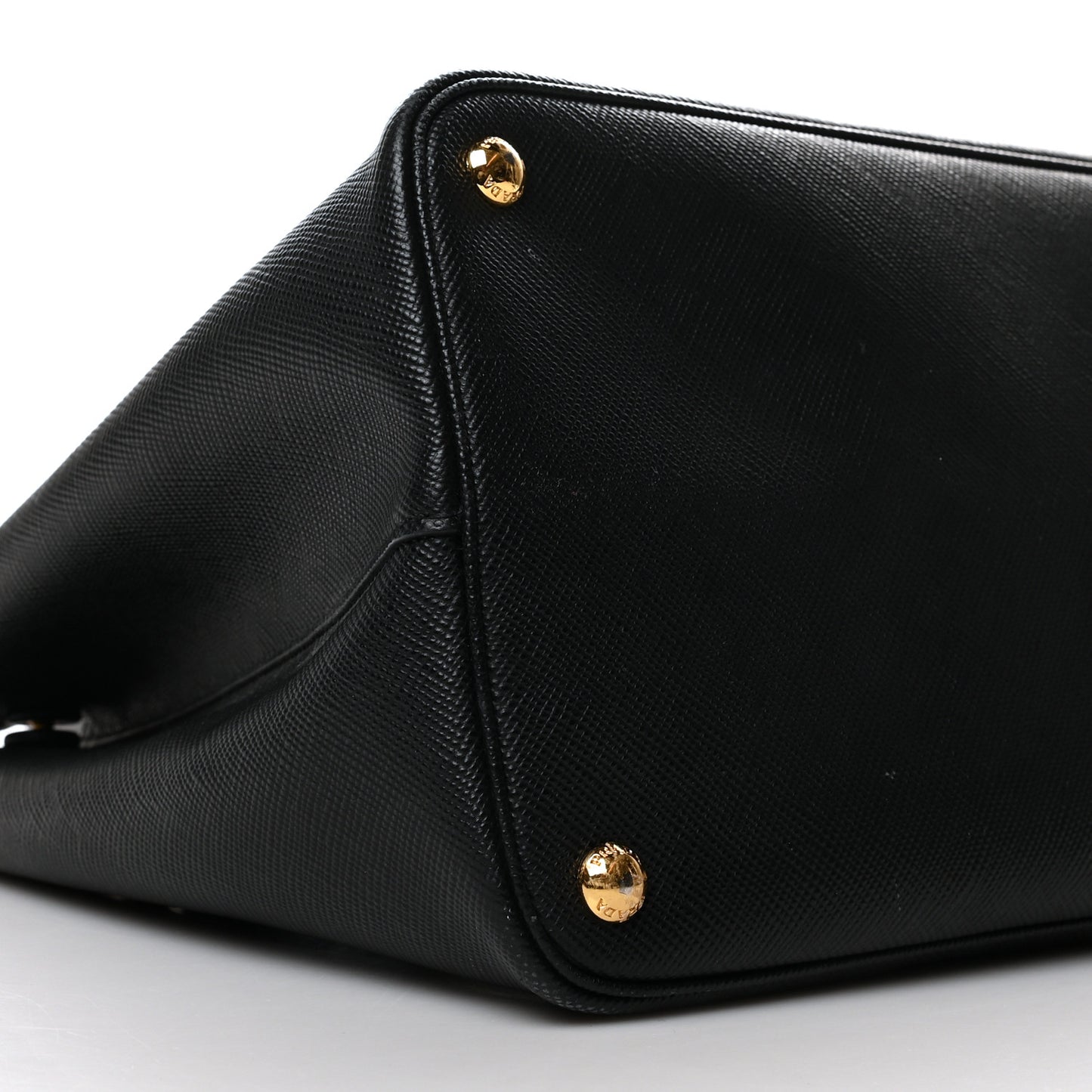 Saffiano Cuir Medium Double Bag Black Fuoco