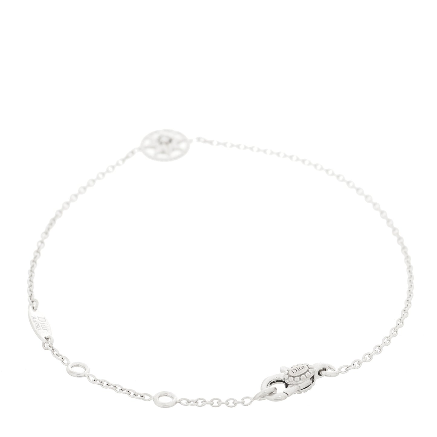 18K White Gold Diamond XS Rose Des Vents Bracelet