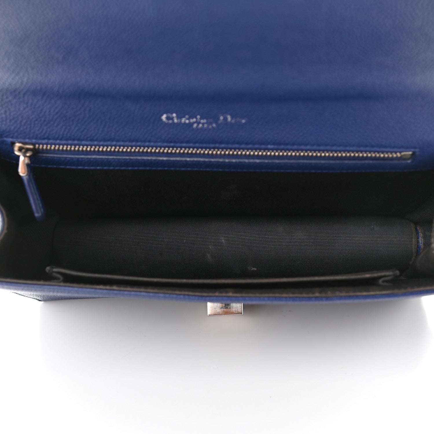 Christian Dior Grained Calfskin Medium Diorama Flap Bag Blue 4 of 13