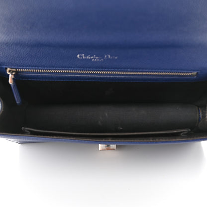Christian Dior Grained Calfskin Medium Diorama Flap Bag Blue 4 of 13