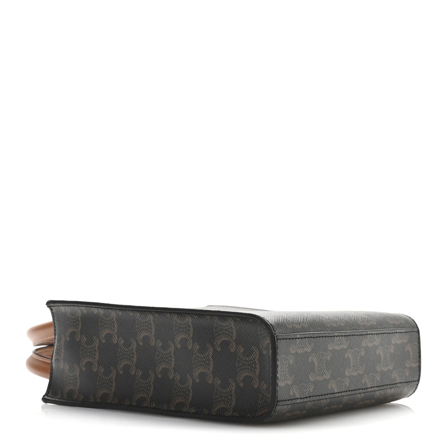 Triomphe Canvas Calfskin Mini Vertical Cabas Tan