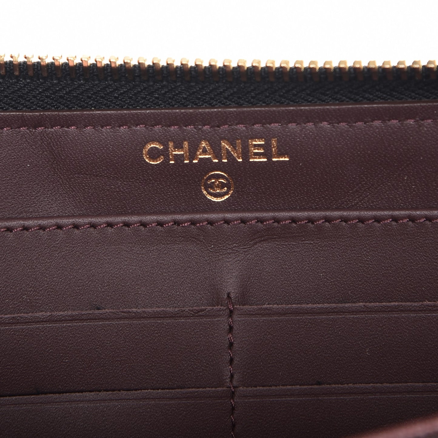 Caviar Quilted Large Gusset Zip Around Wallet Black