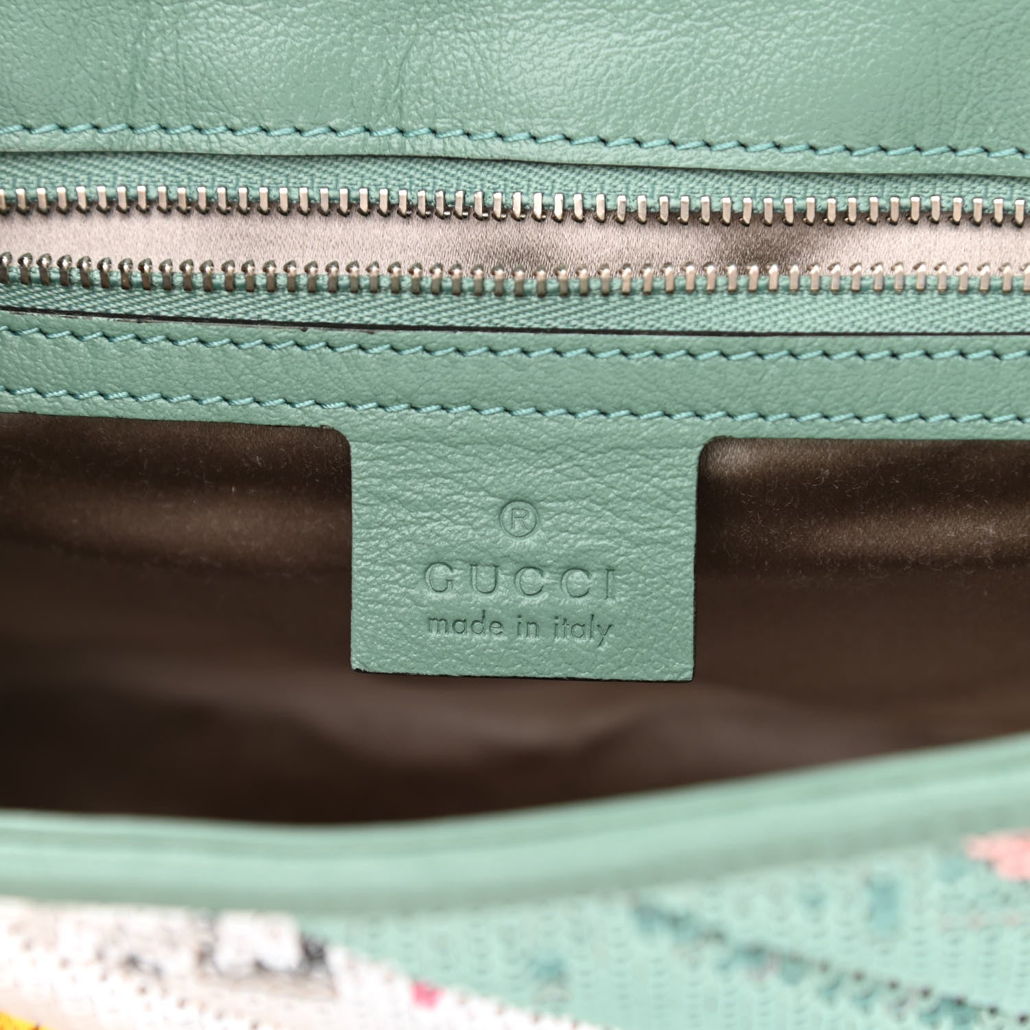 Gucci Sequin Satin Calfskin Matelasse Diagonal Small GG Marmont Shoulder Bag Grigio Argento Verde Chiaro Rosa Giallo Light Water Green 6 of 8