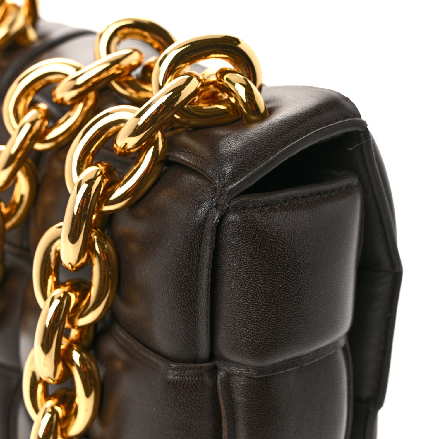 Bottega Veneta Lambskin Maxi Intreccio Padded Chain Cassette Crossbody Bag Fondant 12 of 12