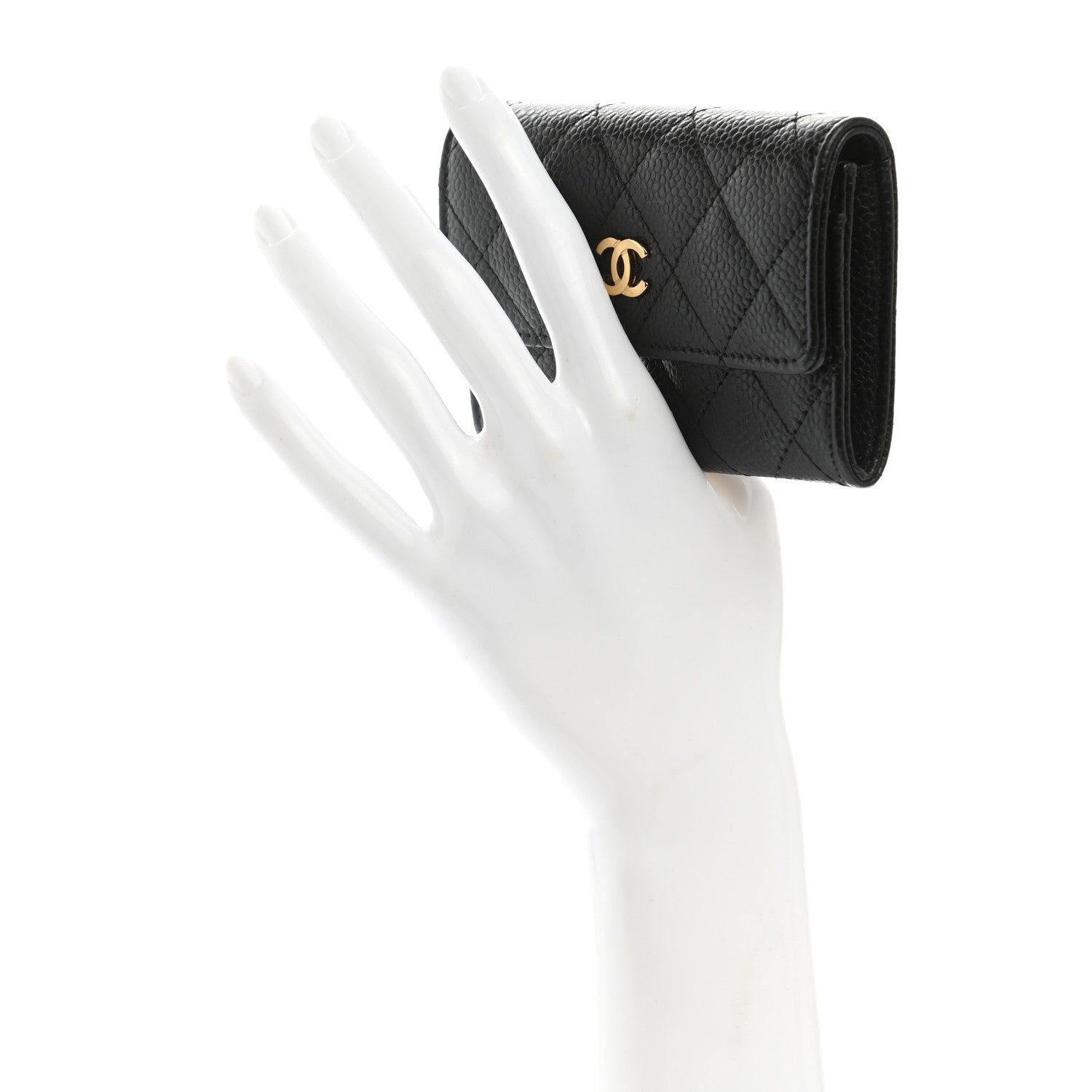 Chanel Caviar Quilted Flap Card Holder Black 2 of 9