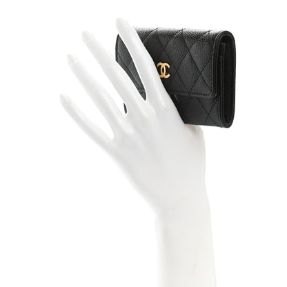 Chanel Caviar Quilted Flap Card Holder Black 2 of 9