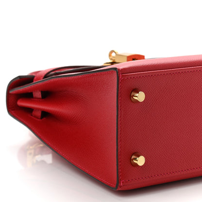 Hermes Epsom Kelly Sellier 25 Rouge Casaque 10 of 12