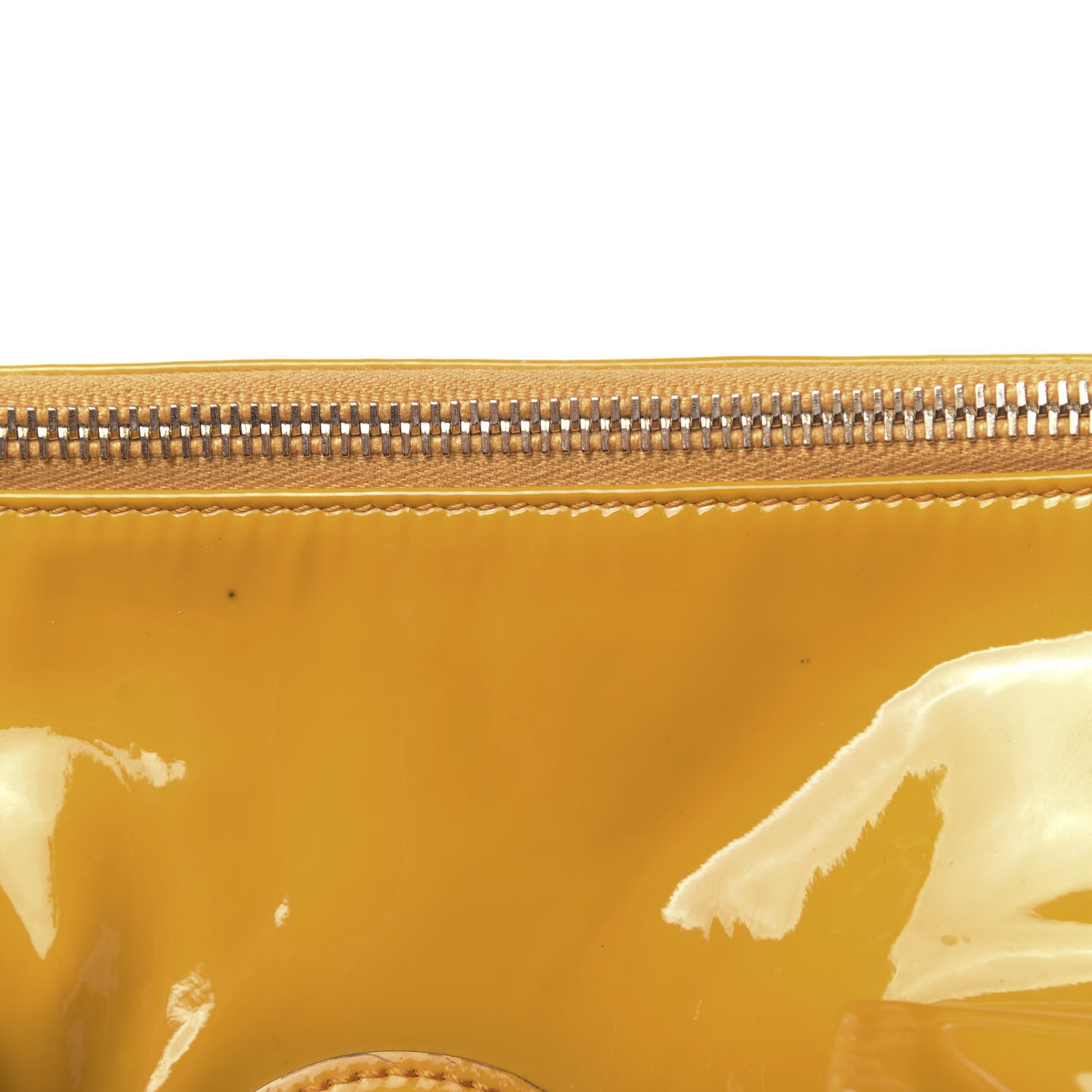 Gucci Patent Medium Hysteria Top Handle Bag Yellow 8 of 11