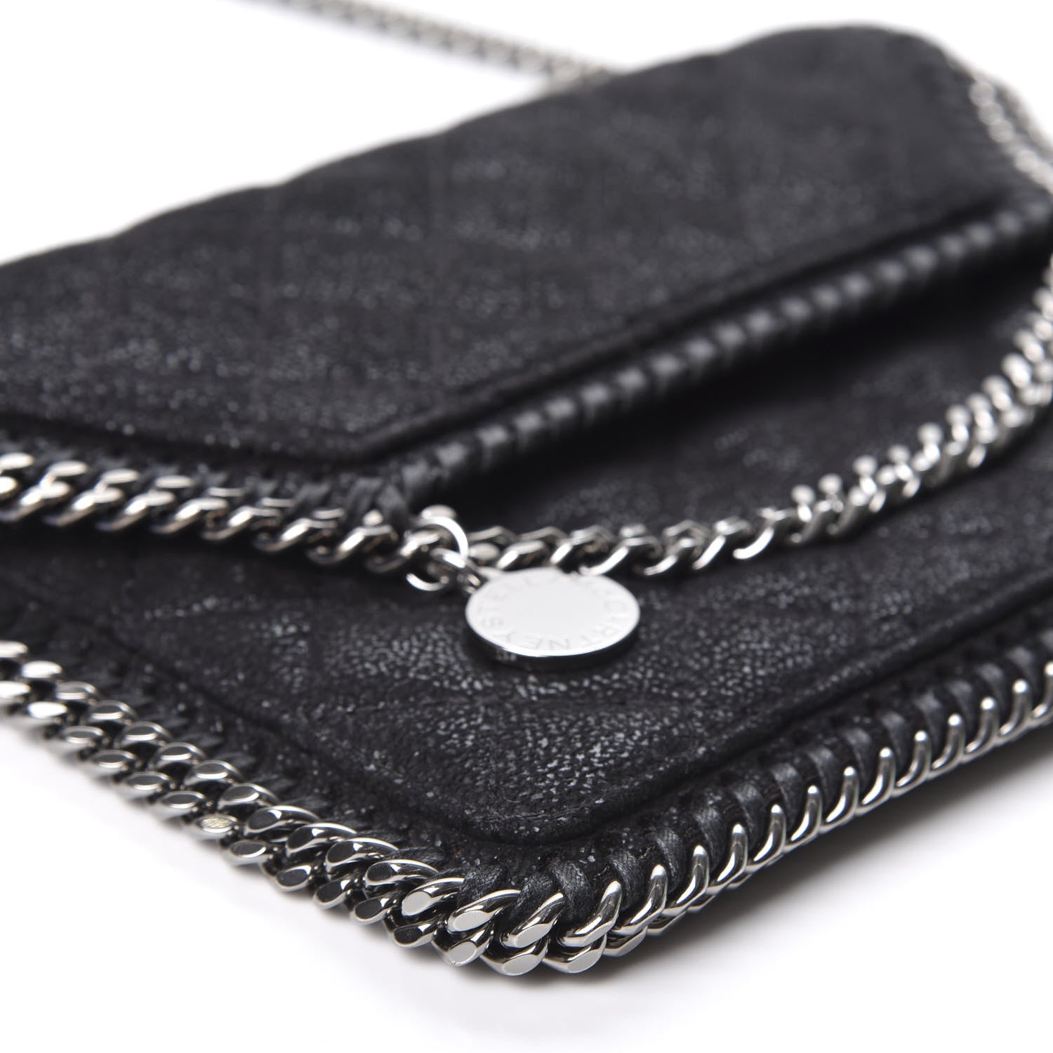 Stella McCartney Shaggy Deer Quilted Mini Falabella Crossbody Black 5 of 9