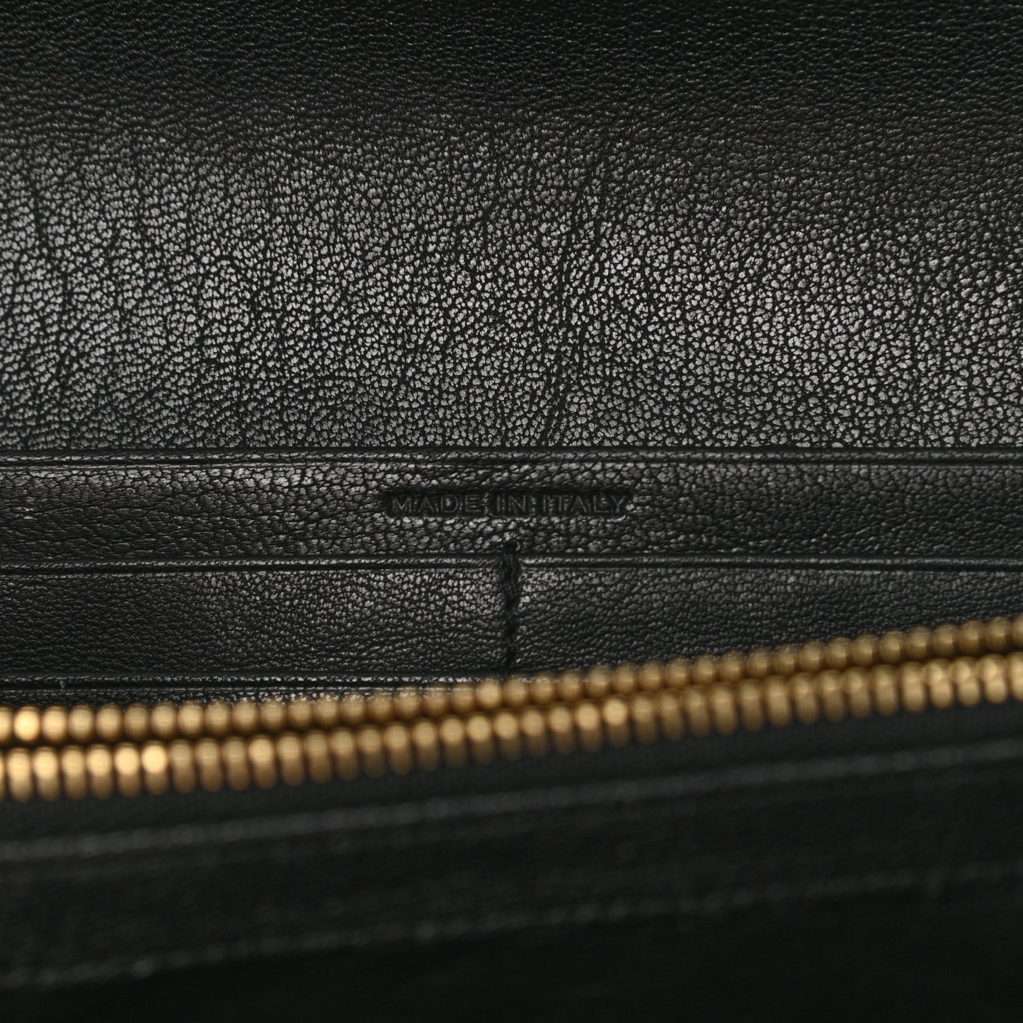 Grain De Poudre Matelasse Chevron Monogram Flap Wallet Black
