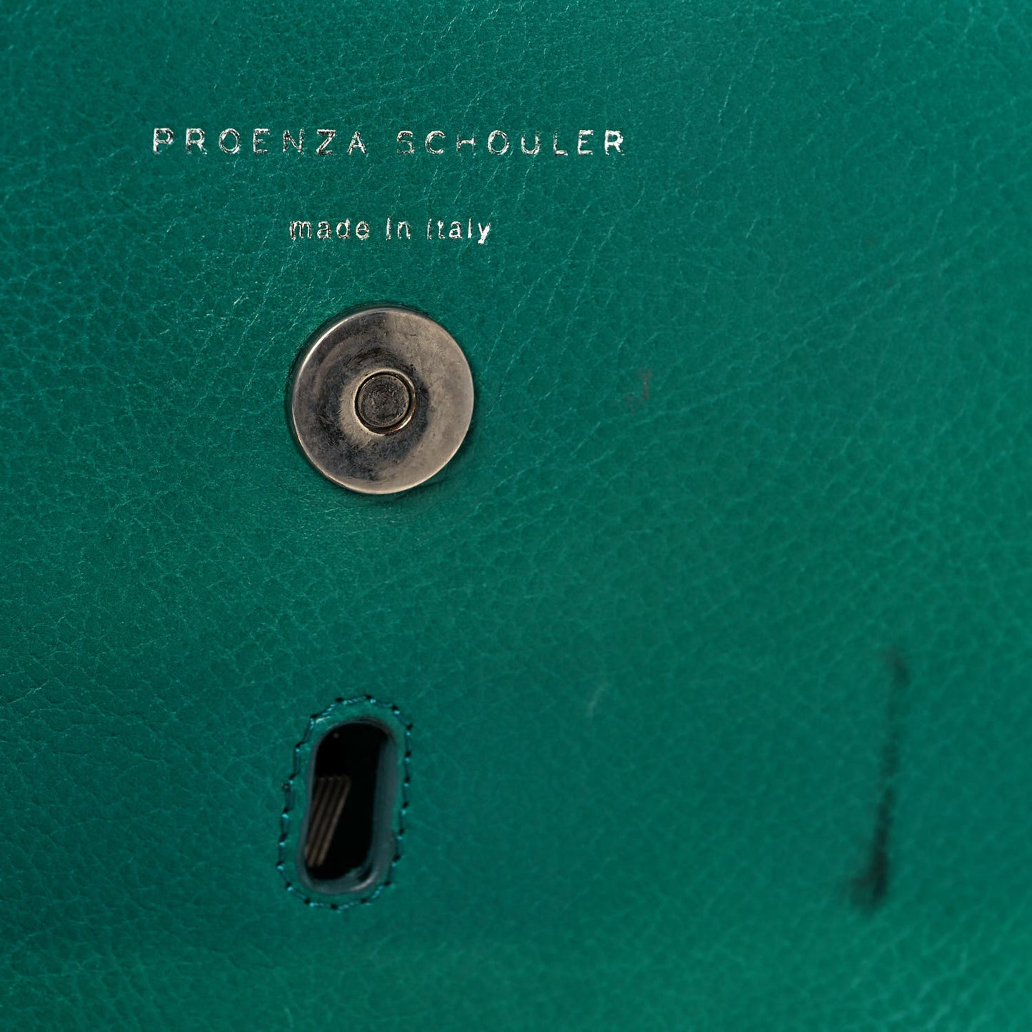 Calfskin Mini PS11 Classic Shoulder Bag Emerald