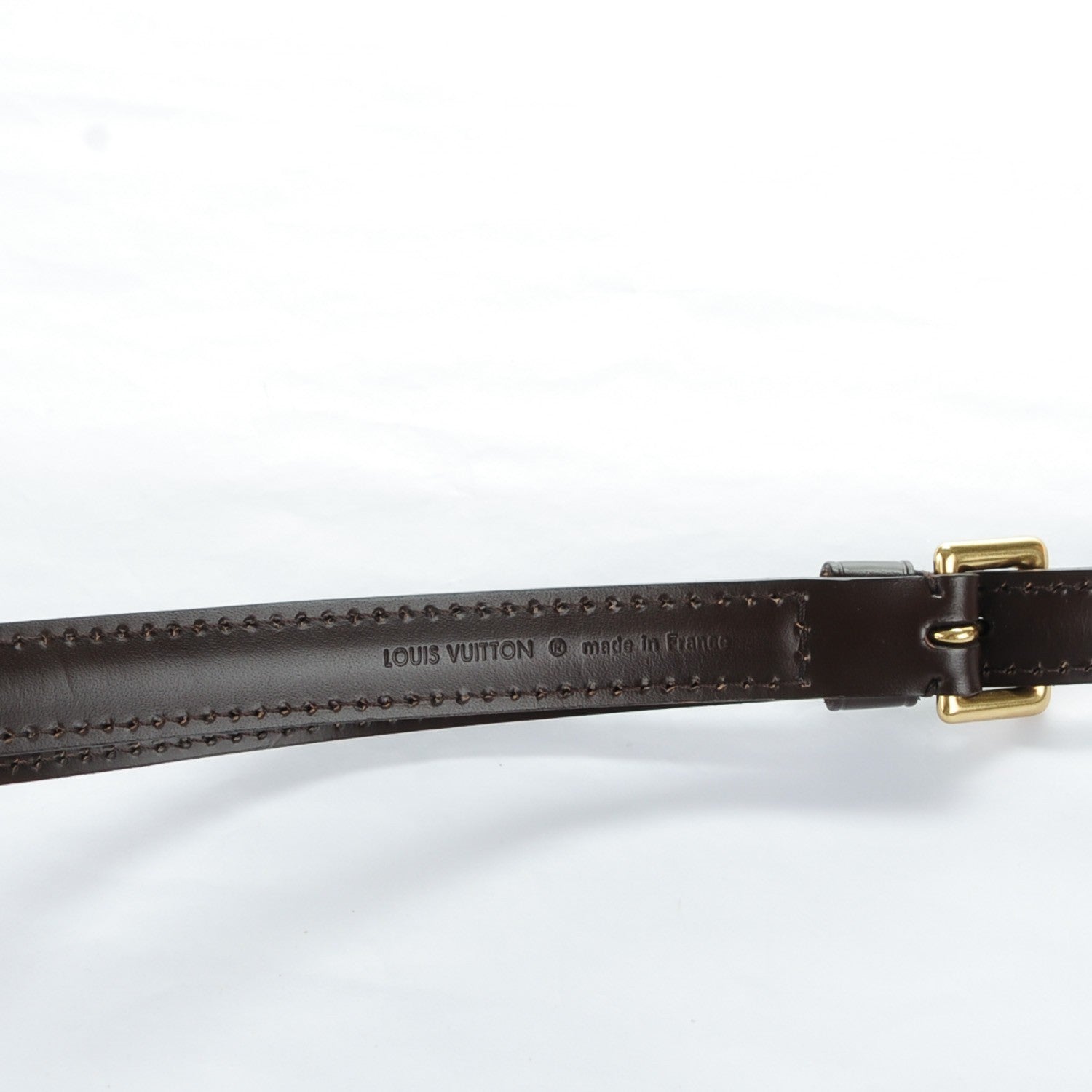 Louis Vuitton Calfskin 16mm Shoulder Strap Brown 3 of 4