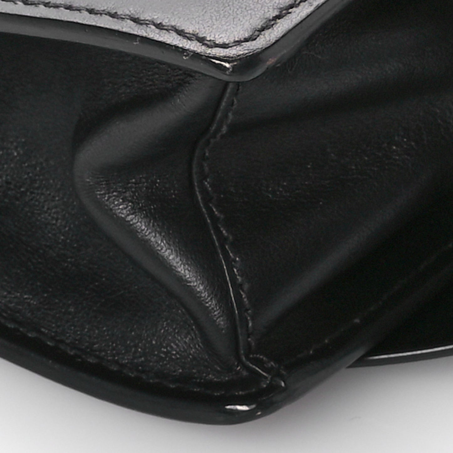 City Calf Crystal Embellished Ribbon Bag Black Begonia