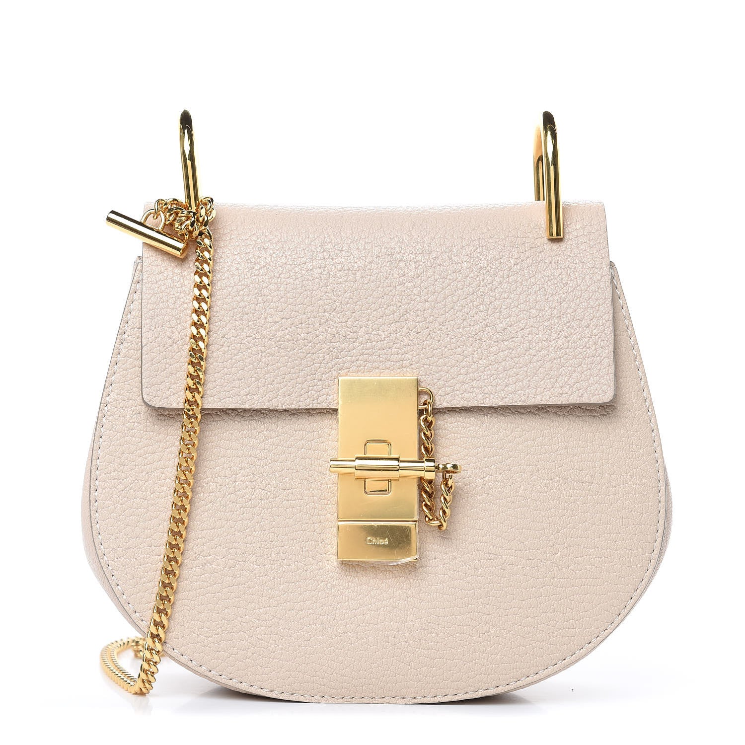 Chloe Grained Lambskin Mini Drew Shoulder Bag Abstract White 1 of 9