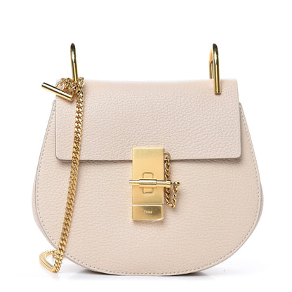 Chloe Grained Lambskin Mini Drew Shoulder Bag Abstract White 1 of 9