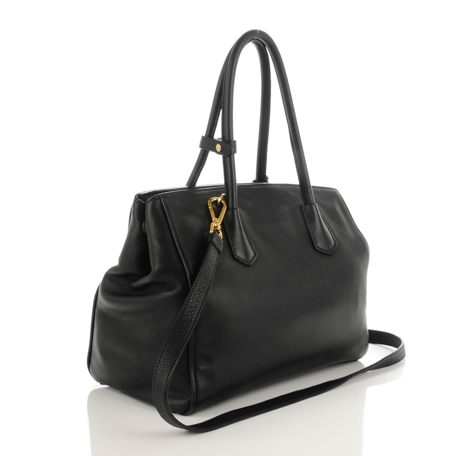 Prada Vitello Grain Tote Black 3 of 8