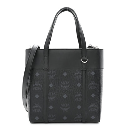 MCM Visetos Nappa Mini Toni Top Zip Shopper Tote Black 1 of 10