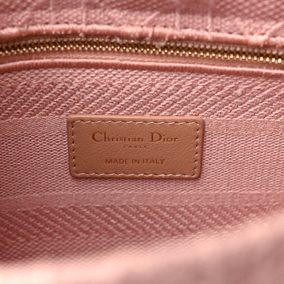 Christian Dior Canvas Embroidered Cannage Medium Lady D-Lite Pink 6 of 13
