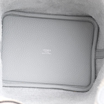 Hermes Taurillon Clemence Picotin Lock 18 PM Bleu Pale 5 of 13