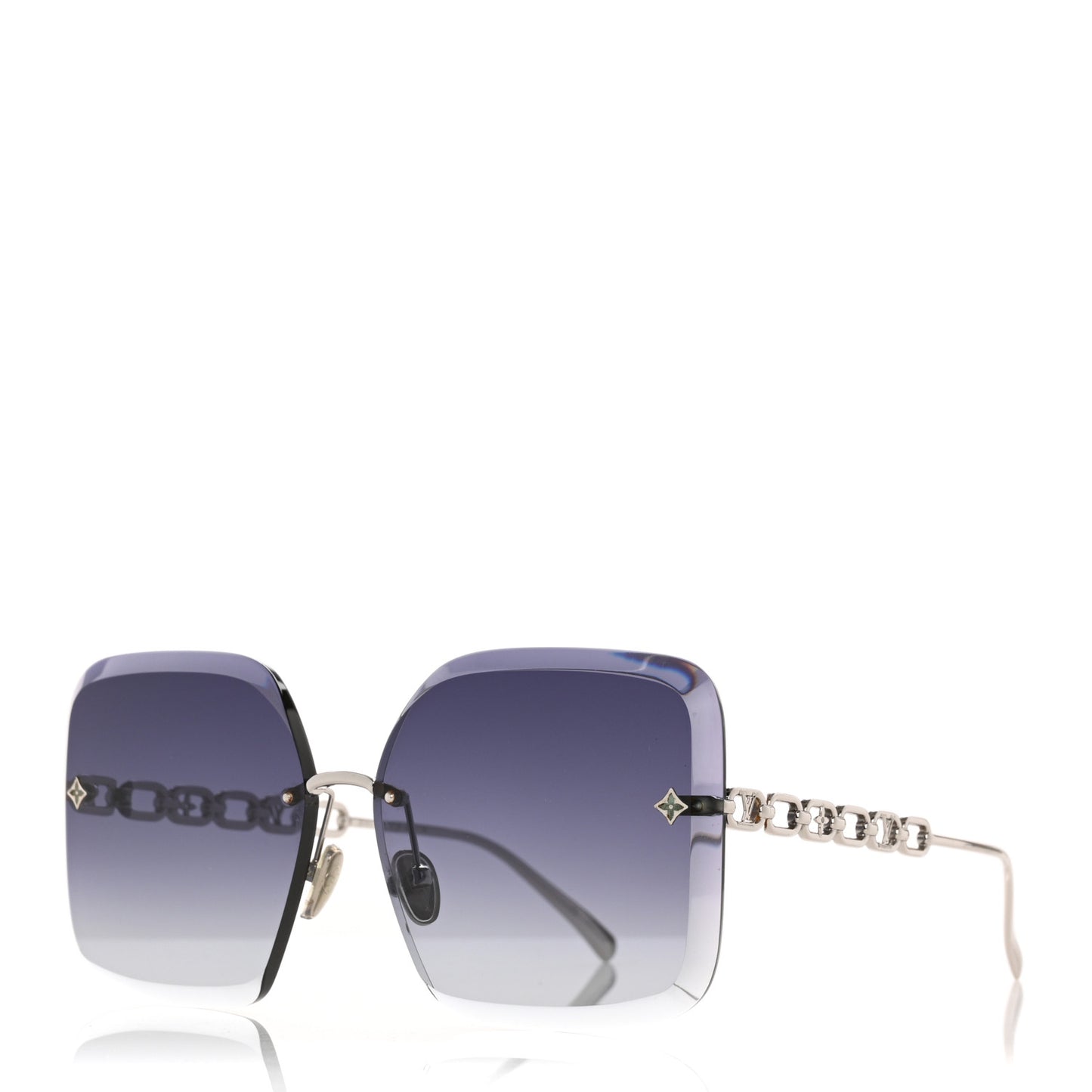 Metal LV Jewel Square Sunglasses Z2161U Silver Grey
