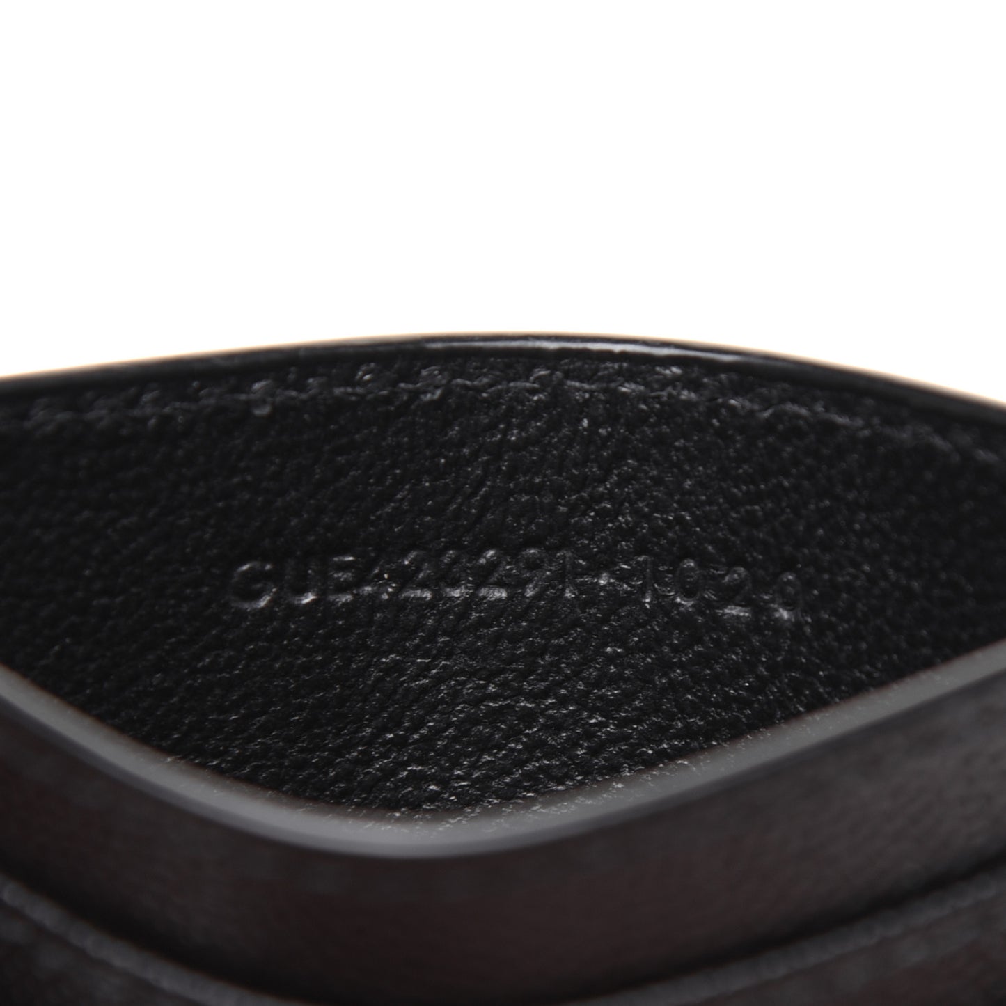 Grain De Poudre Matelasse Chevron Monogram Credit Card Case Black