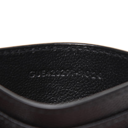 Saint Laurent Grain De Poudre Matelasse Chevron Monogram Credit Card Case Black 9 of 12