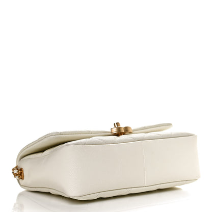 Chanel Shiny Caviar Quilted Small Chain Melody Flap White 4 of 10