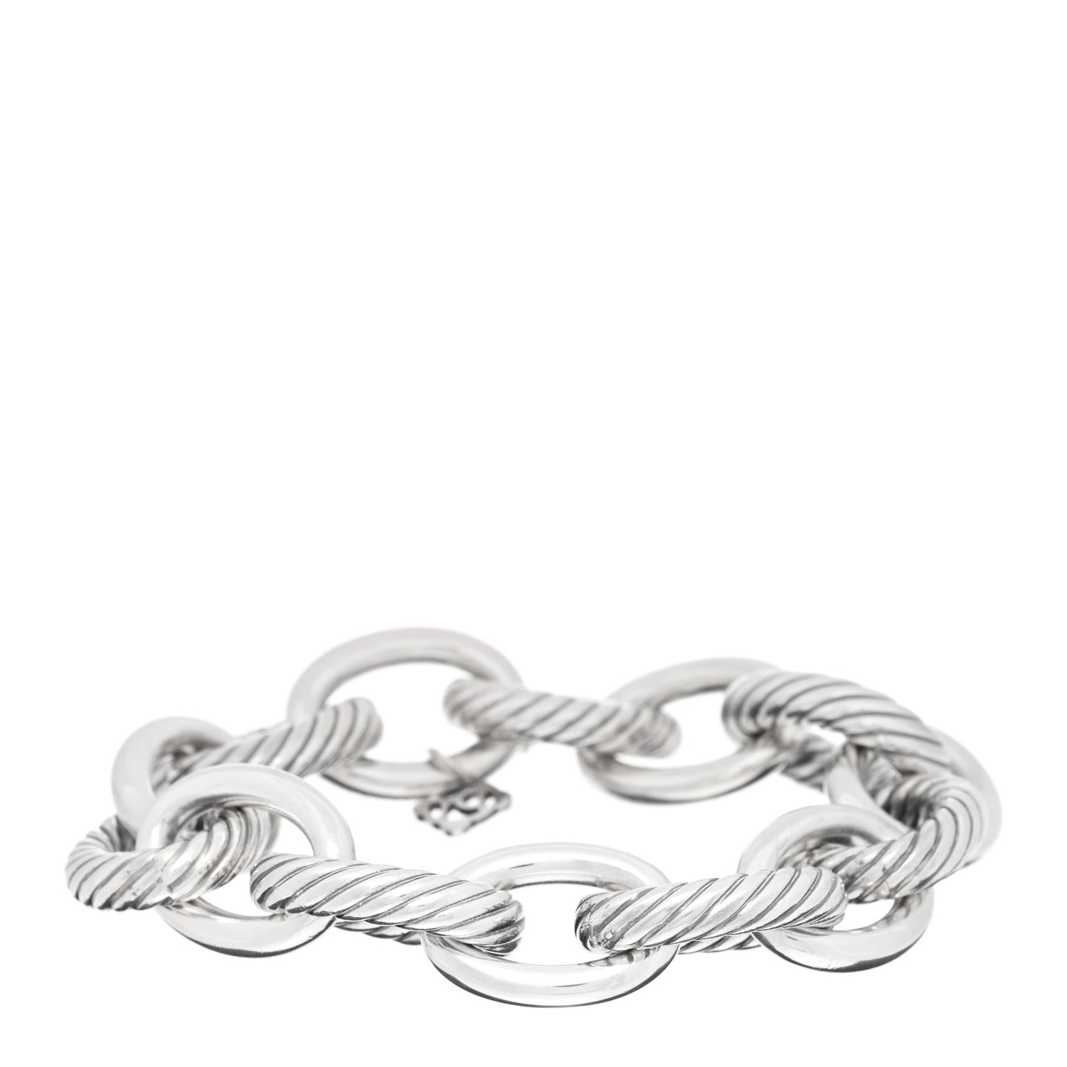 David Yurman Sterling Silver 17mm Extra Large Oval Link Bracelet 1 of 3