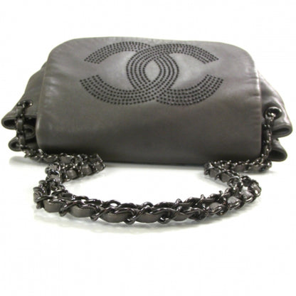 Chanel Lambskin Studded Flap Gray 6 of 13